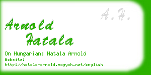 arnold hatala business card